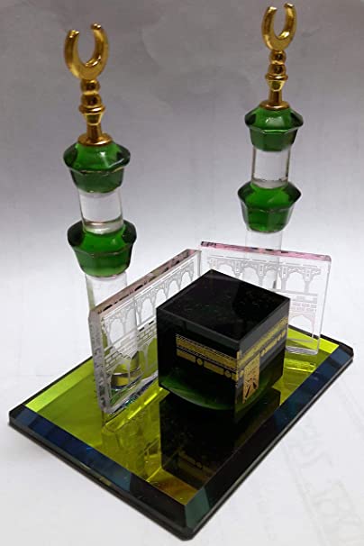 Crystal Glass Kaba Sharif Statue  Haram Sharif  Makkah Sharif  Mecca Sharif  Bakkah Sharif  Glass Multicolor Crystal Kaba, Muslim Religious Gift/Corporate Gift/Religious Showpiece. 