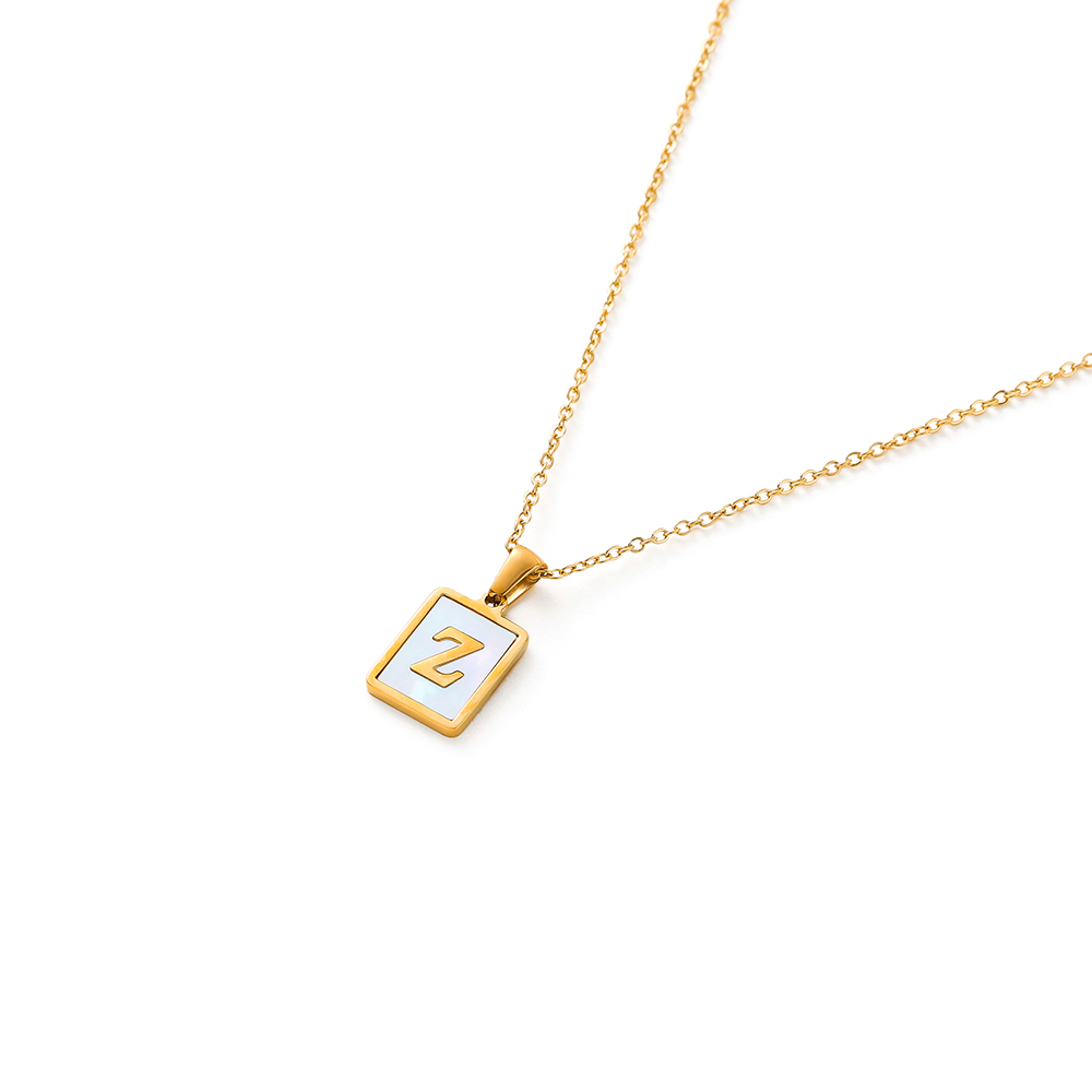 【Lejia】St.kunkka 316L Steel Necklace Pendant A-Z Gift For Women