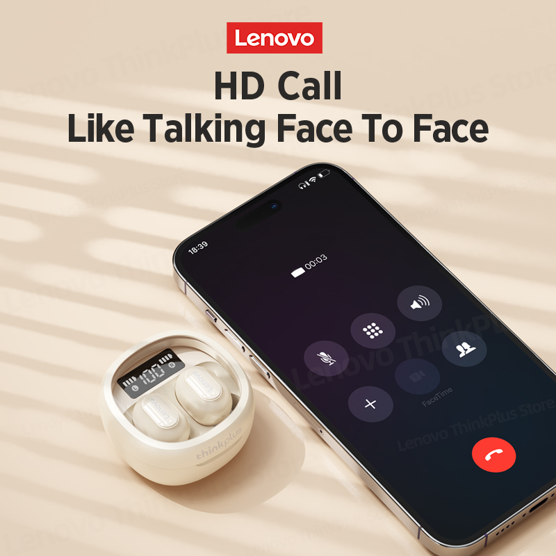 Lenovo PD1X Plus Wireless Earbuds Bluetooth Earphones Smart Noise Canceling HD Stereo Hands Free Waterproof Dual Host With Mic Bluetooth 5.3. 