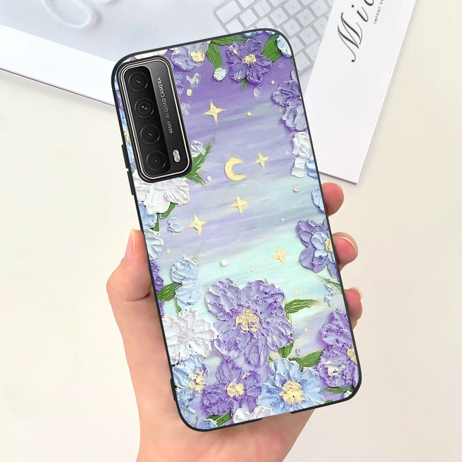 For Huawei P smart 2021 Case Cute Astronaut Shockproof Silicone Covers For Huawei Y7a PSmart 2021 PPA-LX1 PPA-LX2 PPA-LX3 Bumper. 