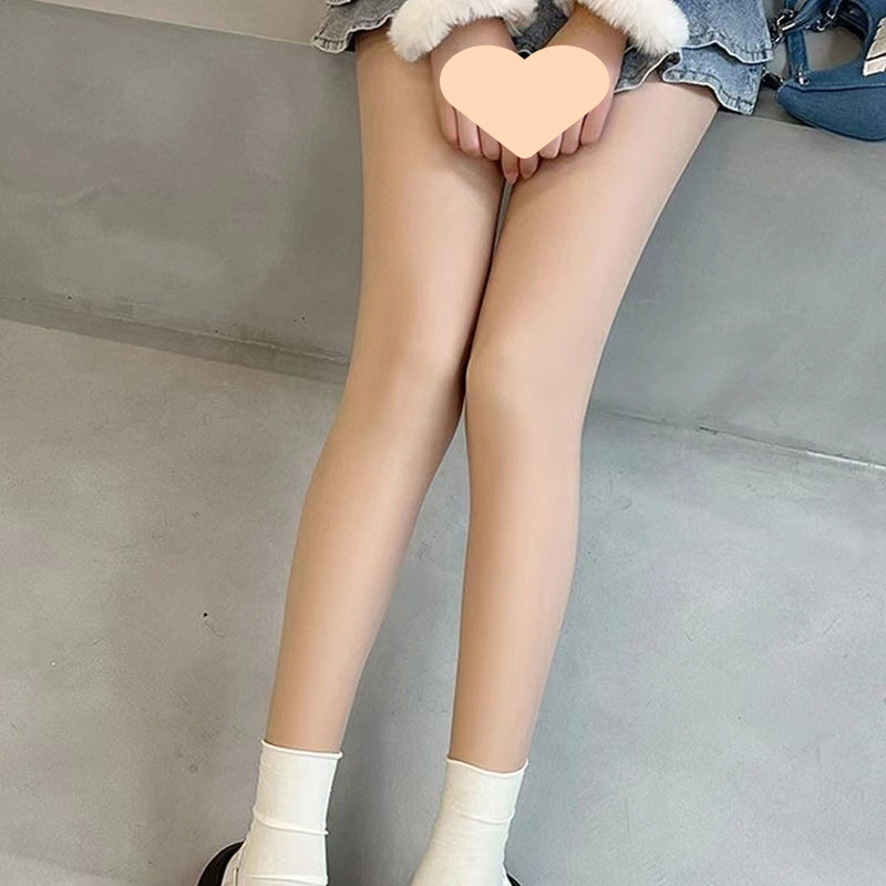 Natural water light socks and bare legs artifact female autumn and winter nude flesh color velvet thickened winter wear leggings and stockings