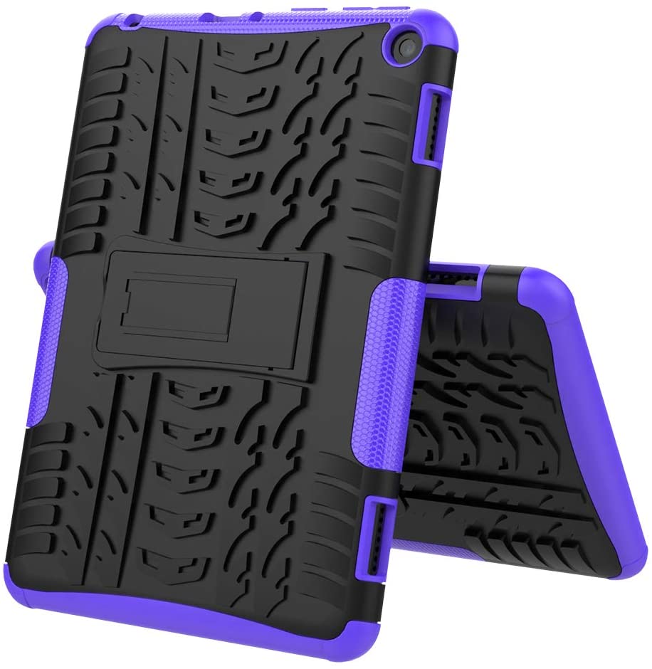for Kindle Fire HD 8 Case, for Kindle Fire HD 8 Plus Case, Shockproof Dual Layer Rugged Rubber Hybrid Hard/Soft Impact Armor Defender Protective Case with Kickstand for Kindle Fire HD 8 Tablet (10th Generation, 2020). 