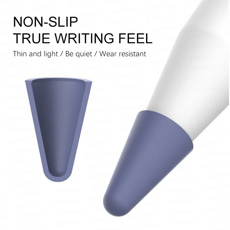 5pcs Soft Silicone Stylus Pen Tip Protector /Replacement Silicone Tip Case Nib Protective Cover /Non-slip Screen Stylus Pencil Tip Protection Cap Universal For Apple Pencil 1/2. 
