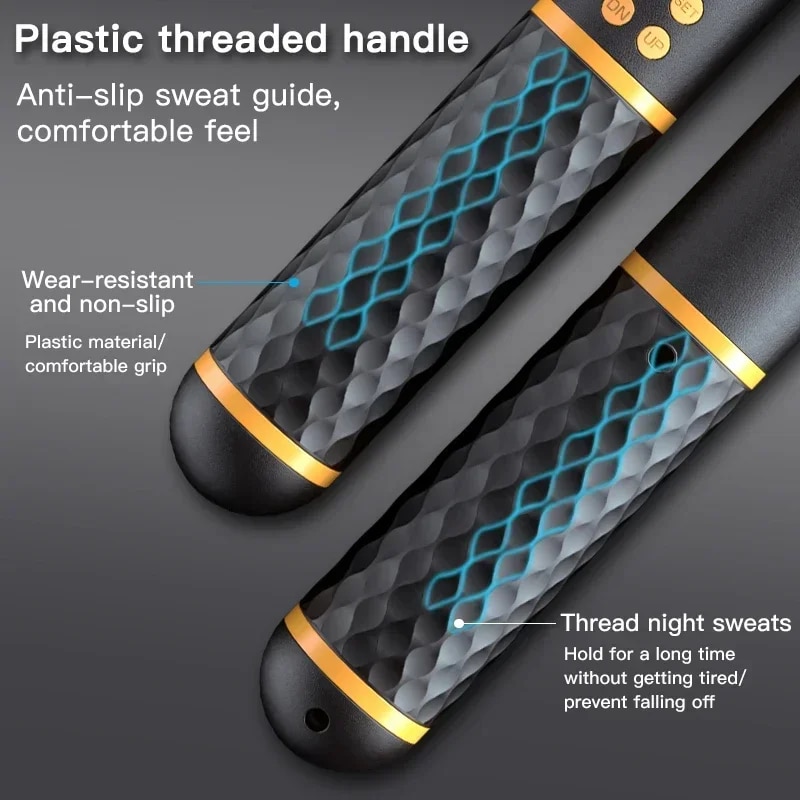2 In 1 Multifun Skipping Rope With Digital Counter Speed Professional Ball Bearings And Non-slip Handles Jumps And Calorie Count. 