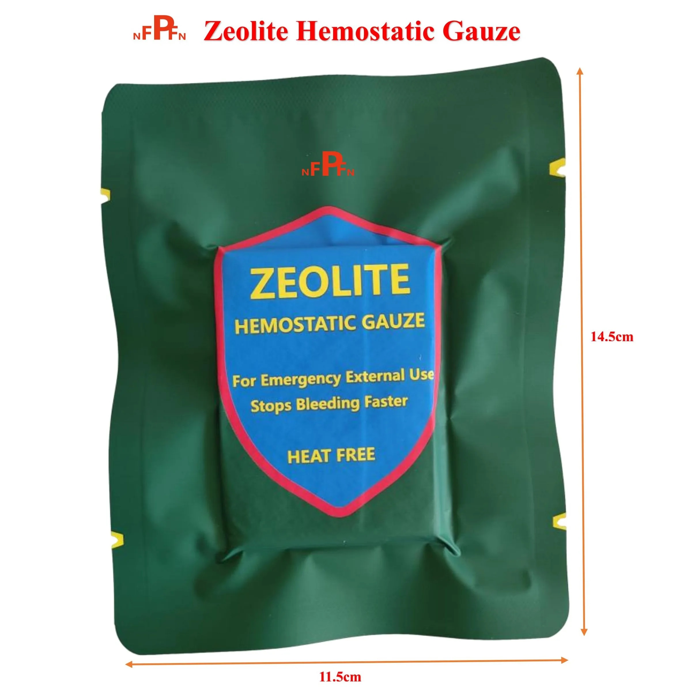 TCCC Tactical Zeolite Hemostatic Gauze Emergency Outdoor Binding Fixed Bandage First Aid Kit Medical Wound Dressing. 