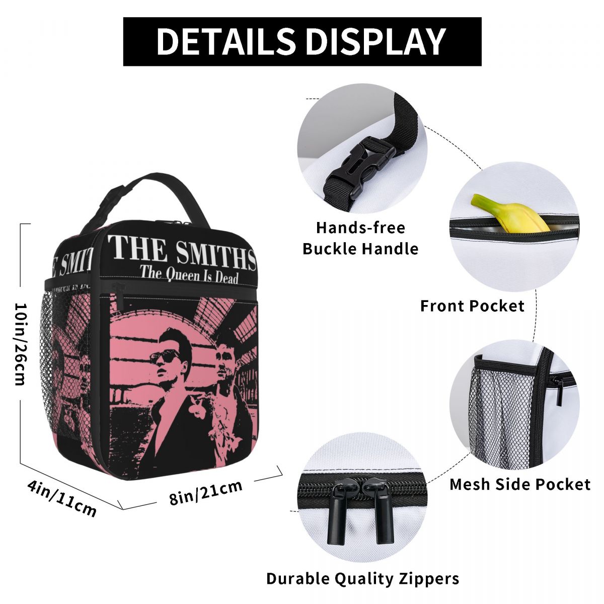 The Smiths Queen Is Dead Insulated Lunch Bags Lunch Container Reusable Thermal Cooler Lunch Box School. 