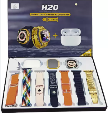 H20 Smart watch wireless earphone set 10 IN 1 SET
