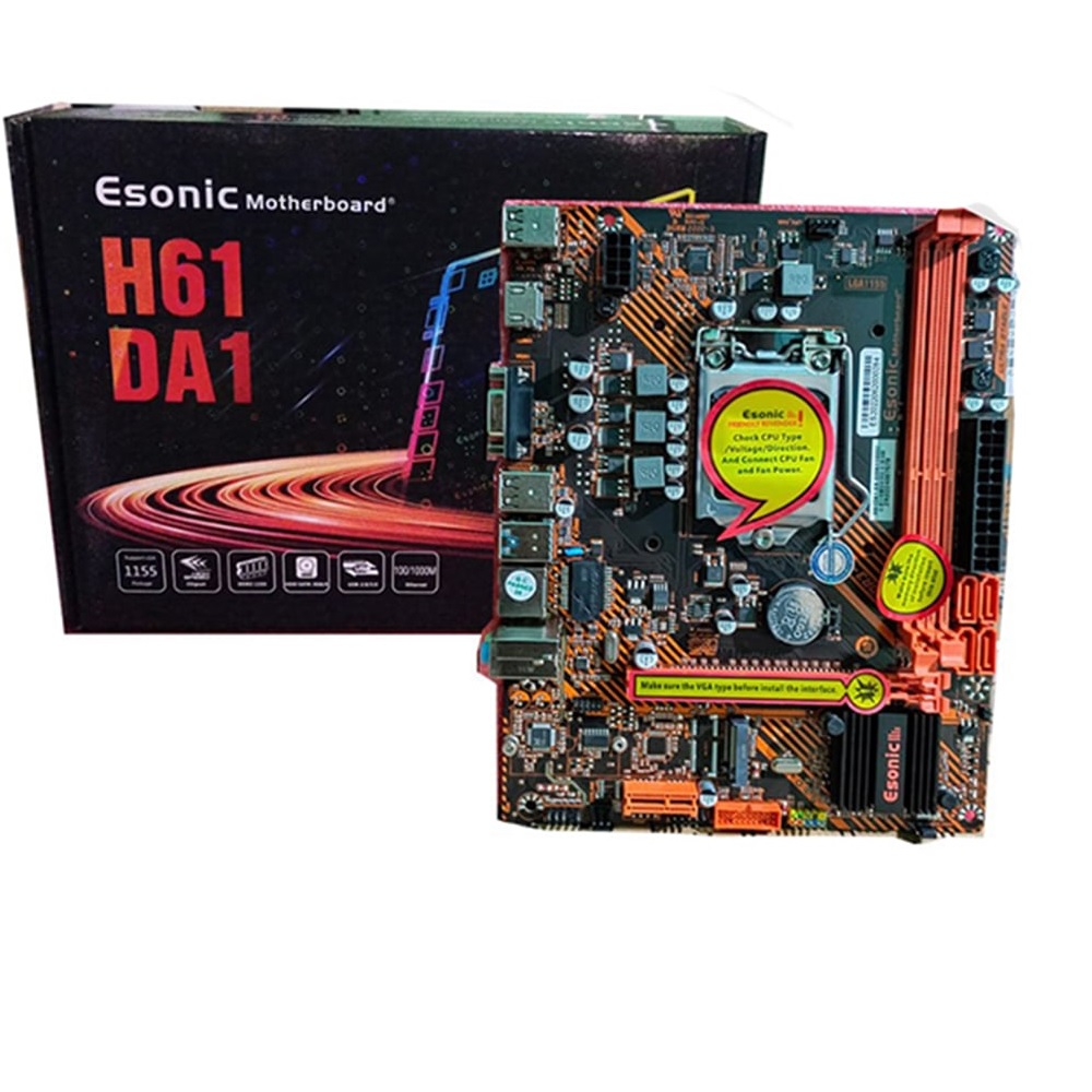Esonic H61Da1 M.2 Nvme Motherboard With Hdmi - Intact Box - Enjoy A Year Of Brand Warranty