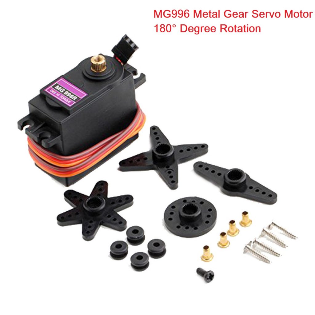 MG996R MG996 MG-996 180 Degree Servo Motor Large Torque DC 4.8V 7.2V Metal Gear Servo Motor 180° Degree Rotation Standard Quality With Cables Wire For Arduino DIY. 