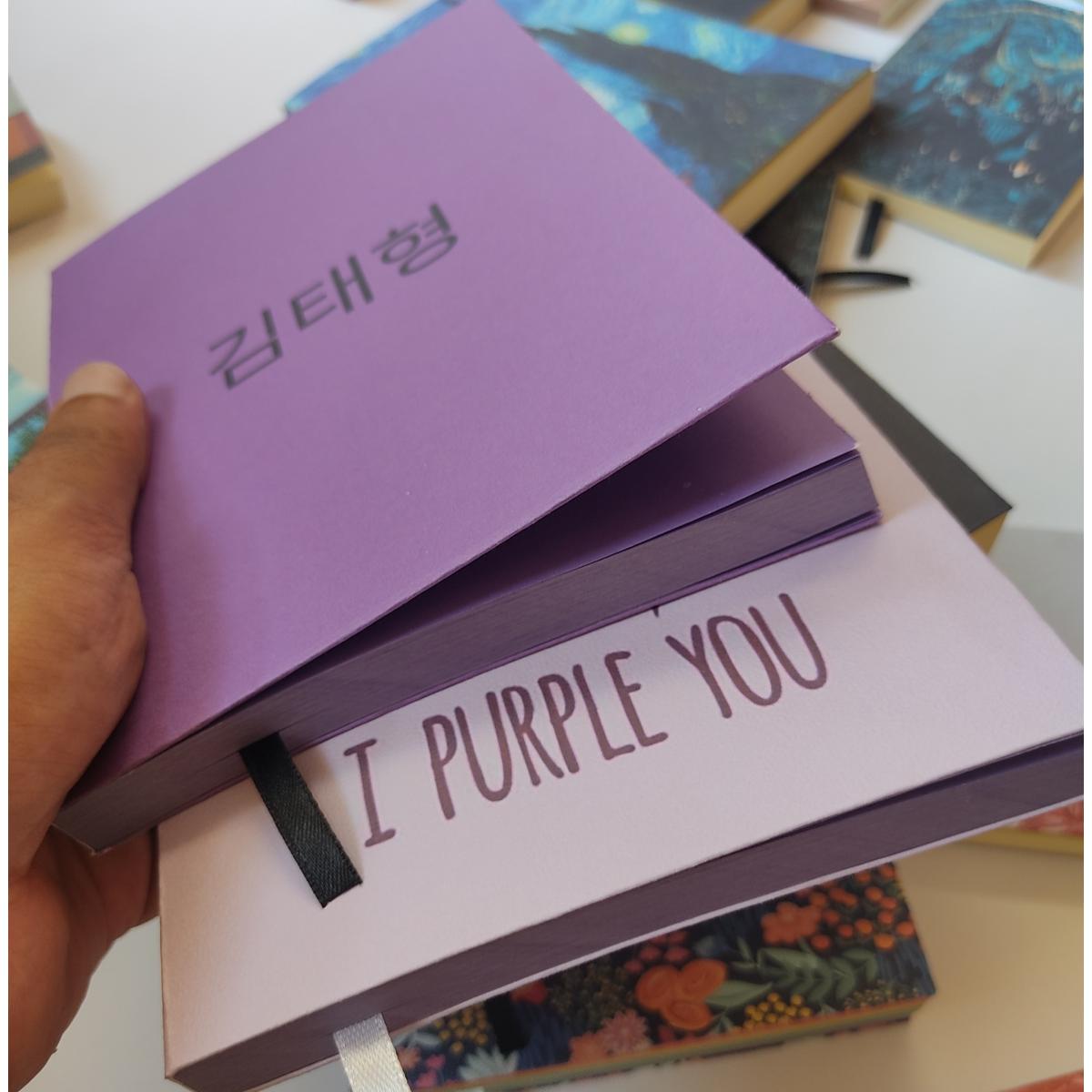 BTS PURPLE PAPER 100 SHEET - Notebook Combo 2 pc (7.5"/5.5" size)