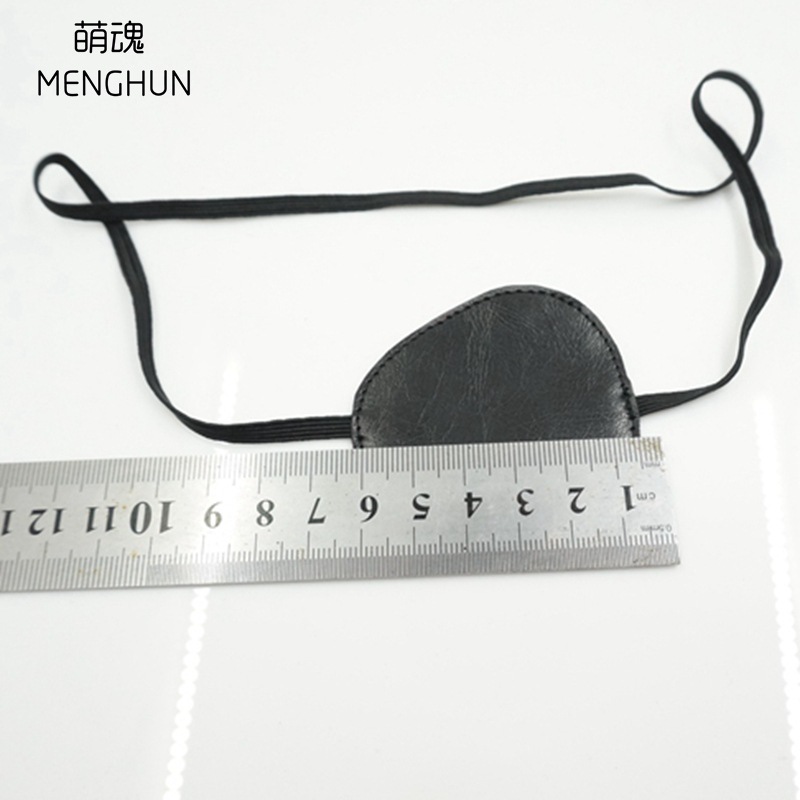 Black Butler Charles Black PU Eye Patch Evangelion Asuka Eye Mask Anime Multi-use Left and Right Eye Patch Soft PU. 