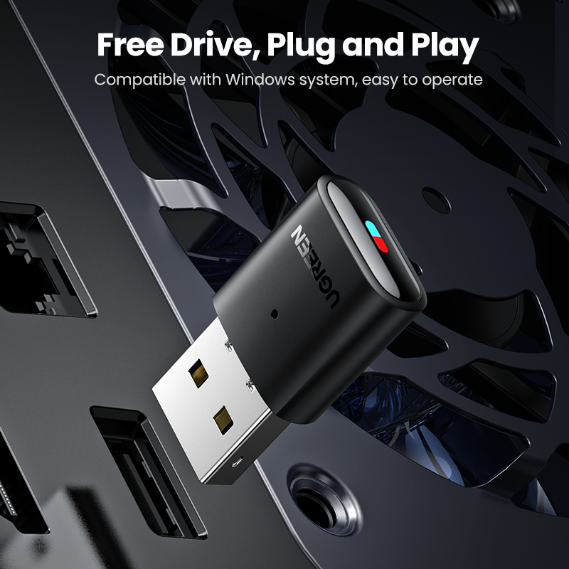 UGREEN USB Bluetooth 5.0 Transmitter Audio Adapter For Airpods PC Computer PS4 Pro Nintendo Switch Bluetooth Adapter TV Mode. 