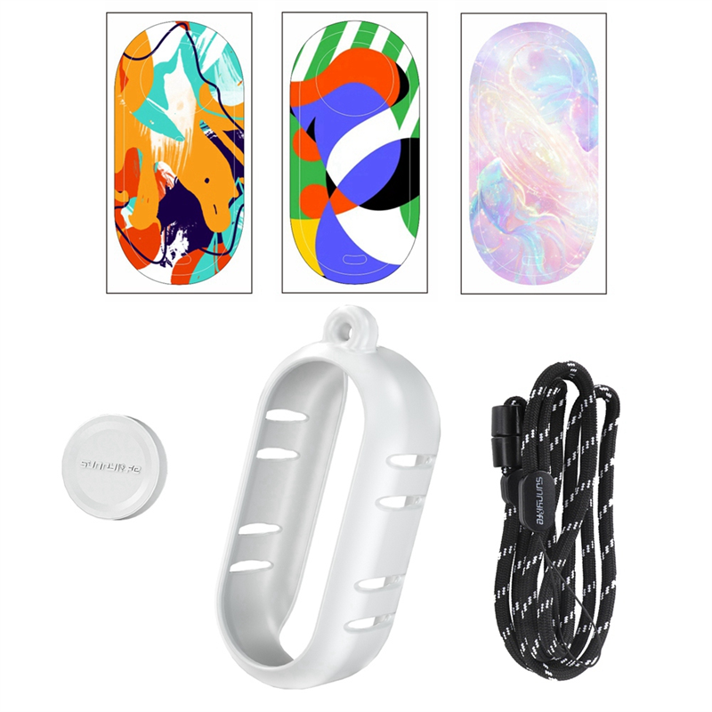 SUNNYLIFE for Insta360 Go3 Heat Dissipation Silicone Cover Thumb Camera Sticker Lens Cover Protective Case Hanging Cord Set B Easy Install Easy to Use