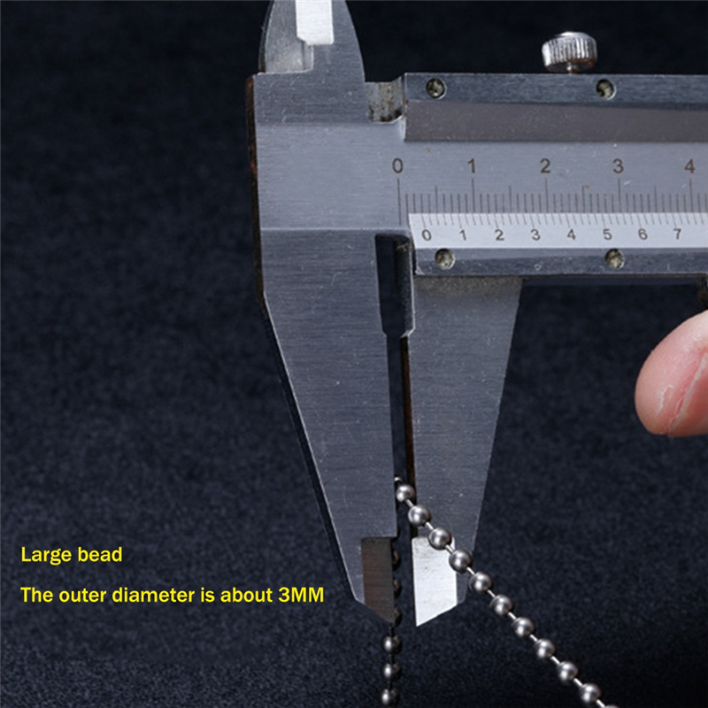 Pure Titanium Chain Necklace Glass Bead Chain Pendant is Not Easy to Rust Simple Light Weight Titanium Alloy Bracelet-B. 