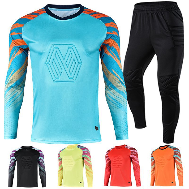 keeper form, football goalkeeper jersey, equipped with children and adults with the same anti-collision cushion, sho-absorbing goalkeeper set