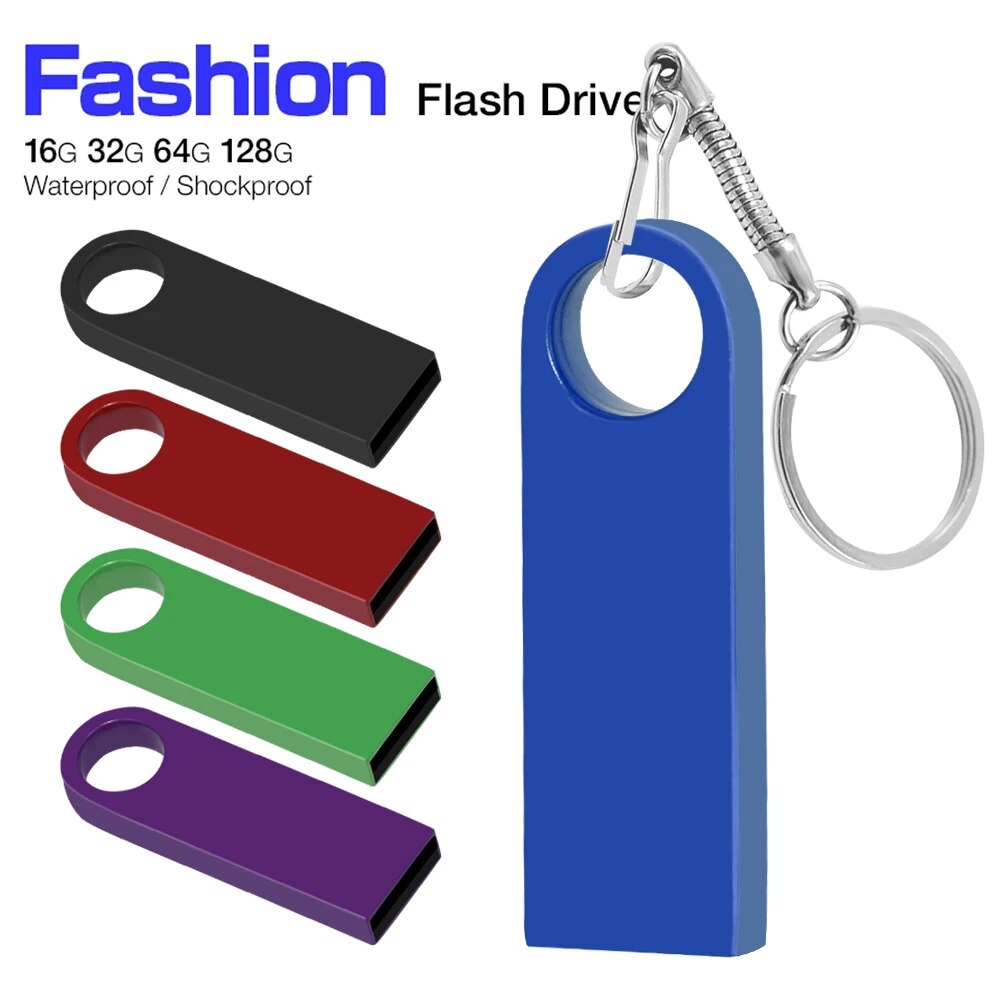 USB 2.0 Flash Drive 256MB 128MB 1GB Mini Pendrive 64gb 32gb 16gb Pen Drive 2.0 USB Stick U Disk with Key chain Memory Colorful