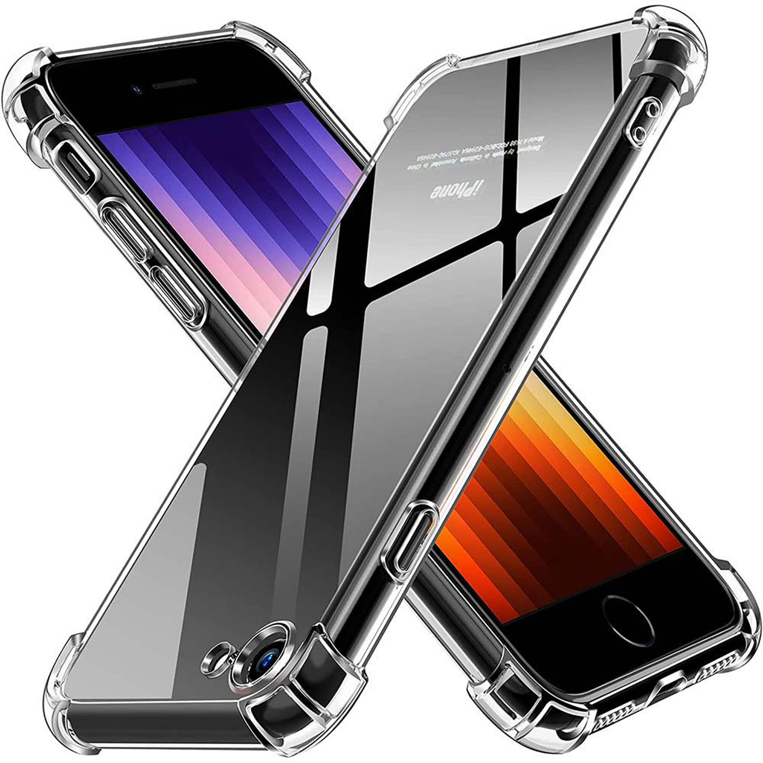 Shockproof Soft Clear Case For iPhone SE 2022 iPhone SE 2020 SE 2016 iPhone SE3 SE2 SE1 Thin Transparent Back Cover