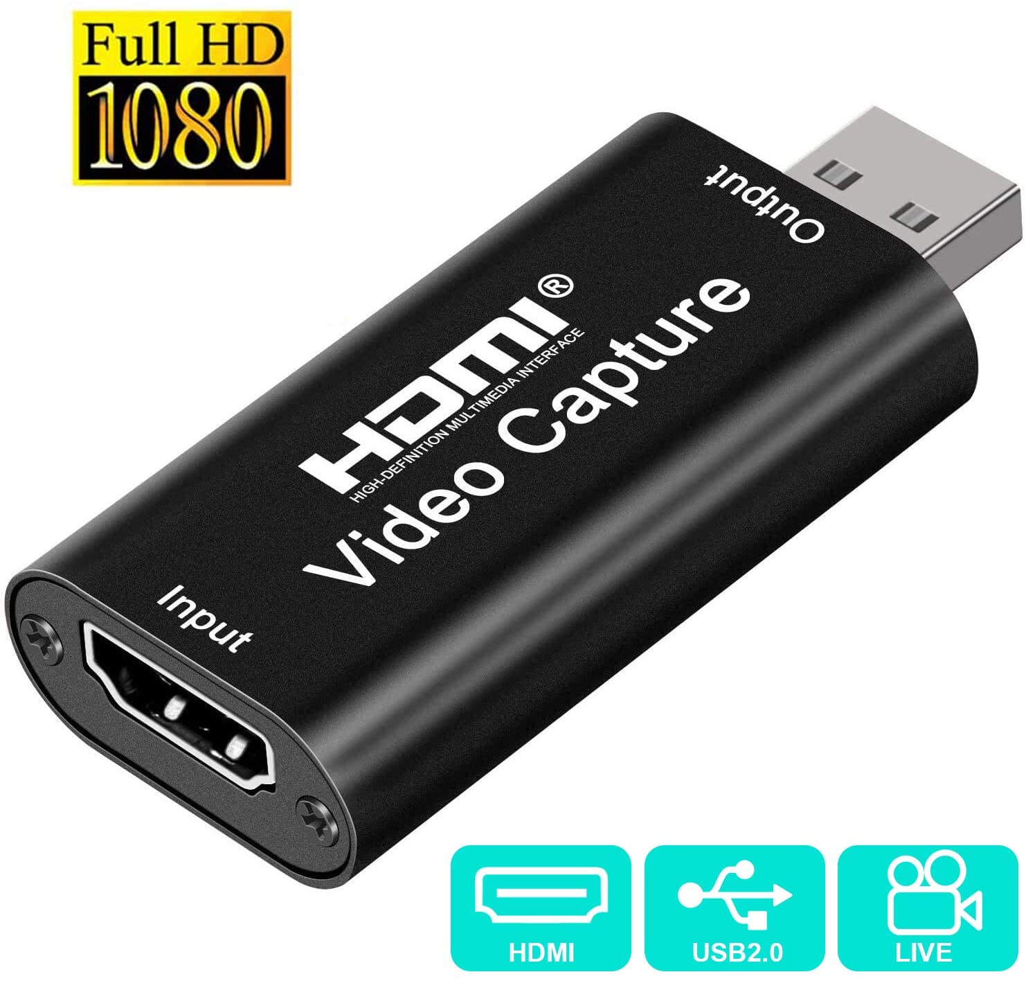 Video Capture Card 1080P 4K Hdmi To Usb Usb 2.0 Video Capture Device Audio Video Re Cording for Streaming Ps4 Xbox Phone Game Camera Live Stream Broadcast. 