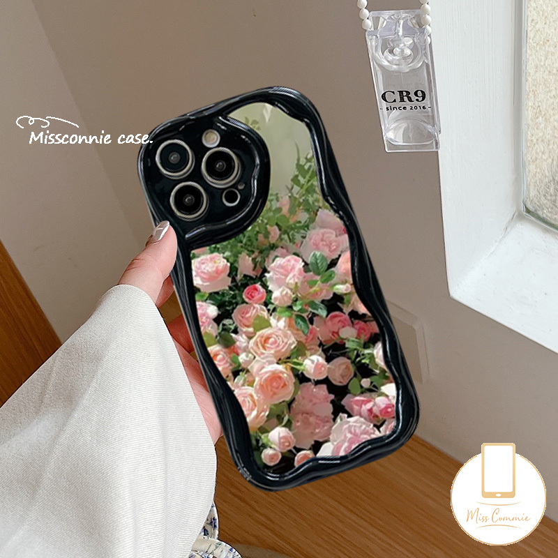 MissConnie For Samsung A14 A50 A05 A24 A12 A13 A04s A05s A04 A50s A23 A34 A52 A51 A53 A54 A30s A10s A21s A11 A32 A04E A31 A02s A30 A52s A03s A20s Funny Dreamy Romantic Pink Fresh Flower 3D Wavy Curved Edge Soft Cover Couple Phone Case. 