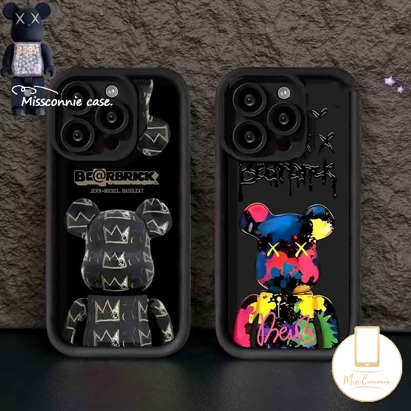 MissConnie Trend Brand Violent Bear Cool Phone Case for Redmi 9A 12C 12 9 A1 10C 9T 10A 9C NFC A2 Redmi Note 10 8 11 9 12 10s Pro Max Mi 12 11 Lite POCO M3 C55 X5 Fashion Bear Soft Cover