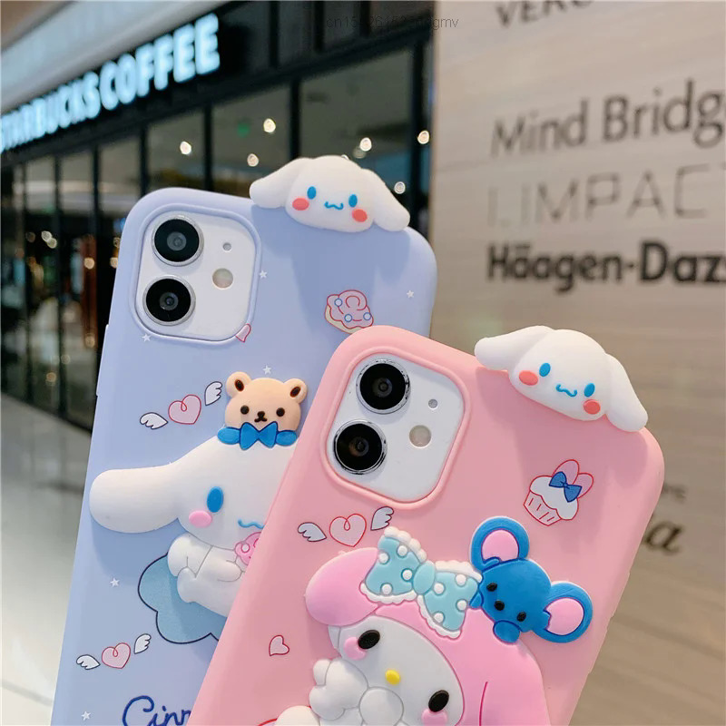 【Healer DingD】 Sanrio Cartoon Doll Cinnamoroll My Melody Cell Phone Case For IPhone 12 12Pro 12ProMax 11 Pro Max X XS XR 8 7 Plus Soft Covers. 