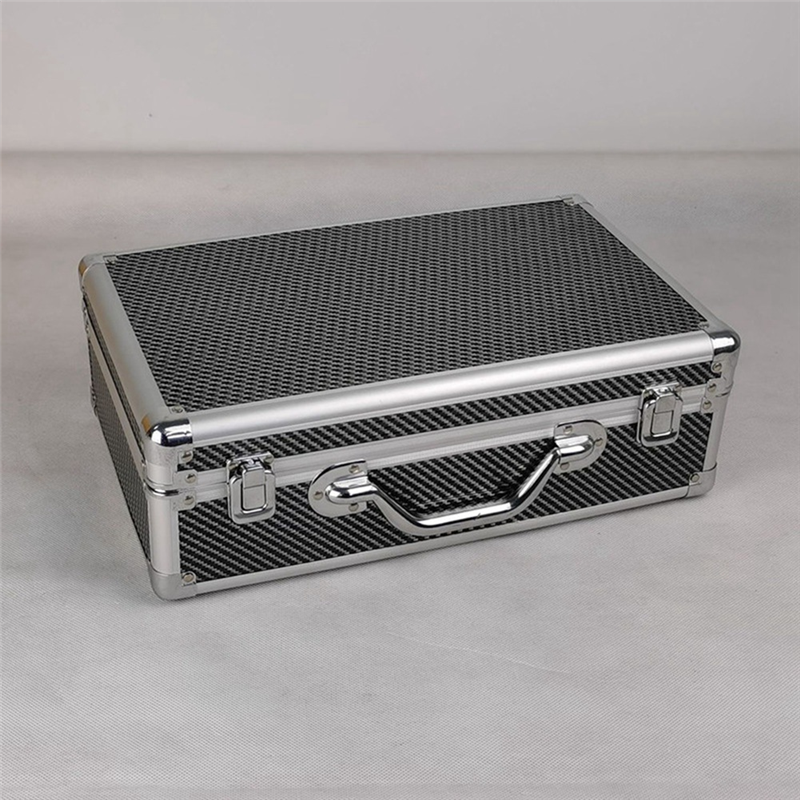 Carbon Fiber Tool Box Aluminum Tool Case Suitcase Equipment Hard Carry Bag Instrument Hard Case Portable Toolbox Easy to Use A. 