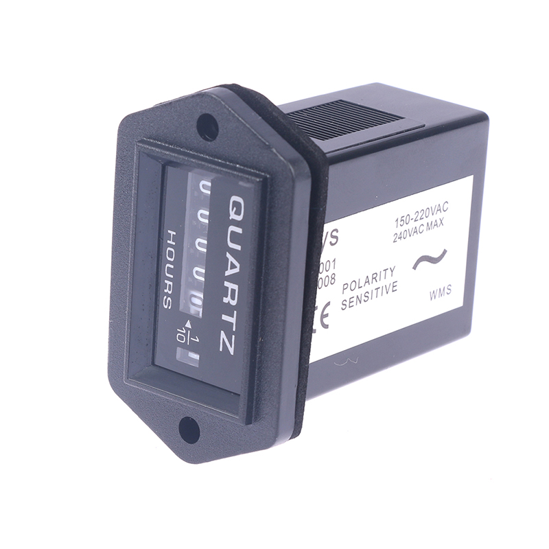1PC 6 Digits 220V AC Hour Meter,Complete Sealed Quartz Timer Counter 12v-36v dc ac 110v 220v Hudduo. 
