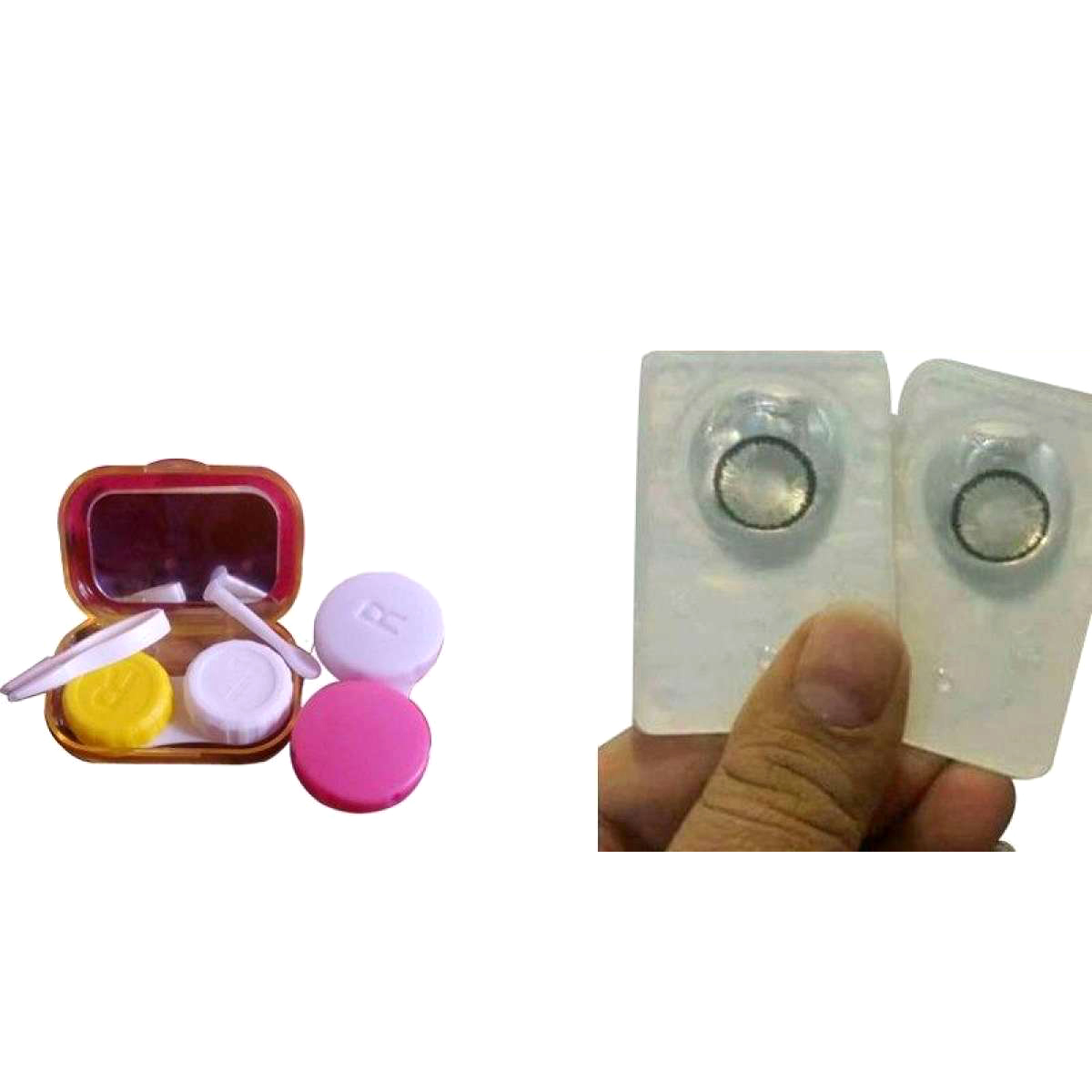 Bella Contact Lens highlight circle mist gray. 