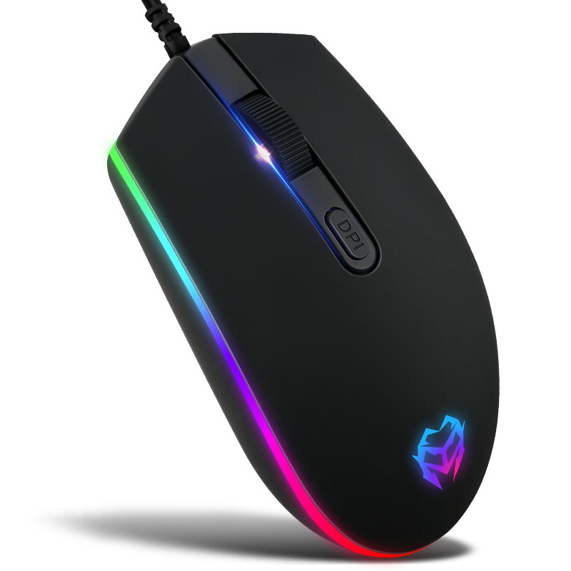 Cross-border wired keyboard and mouse set mechanical feel rainbow glow punk crystal round cap keyboard factory direct supply. 