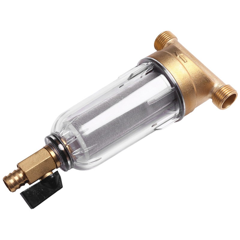 3X 4 Split-Mouth Water Filters Front Purifier Copper Lead Pre-Filter Backwash Remove Rust Contaminant Sediment Pipe