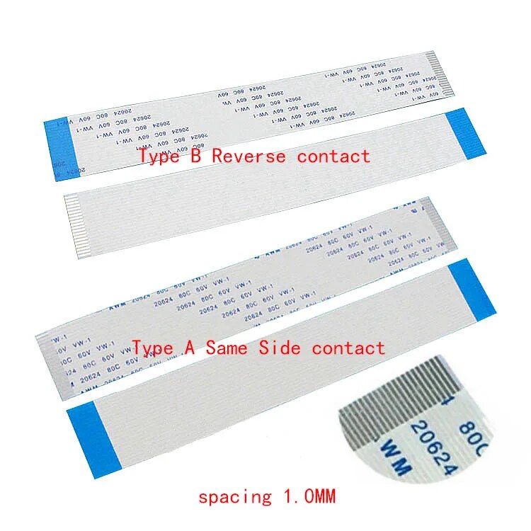 10Pcs FPC Flexible Flat Cable FFC 1MM 150MM A B type interface 4P 5P 6P 8P 10P 12P 14P 16P 18P 20P 22P 24P-40P 15cm