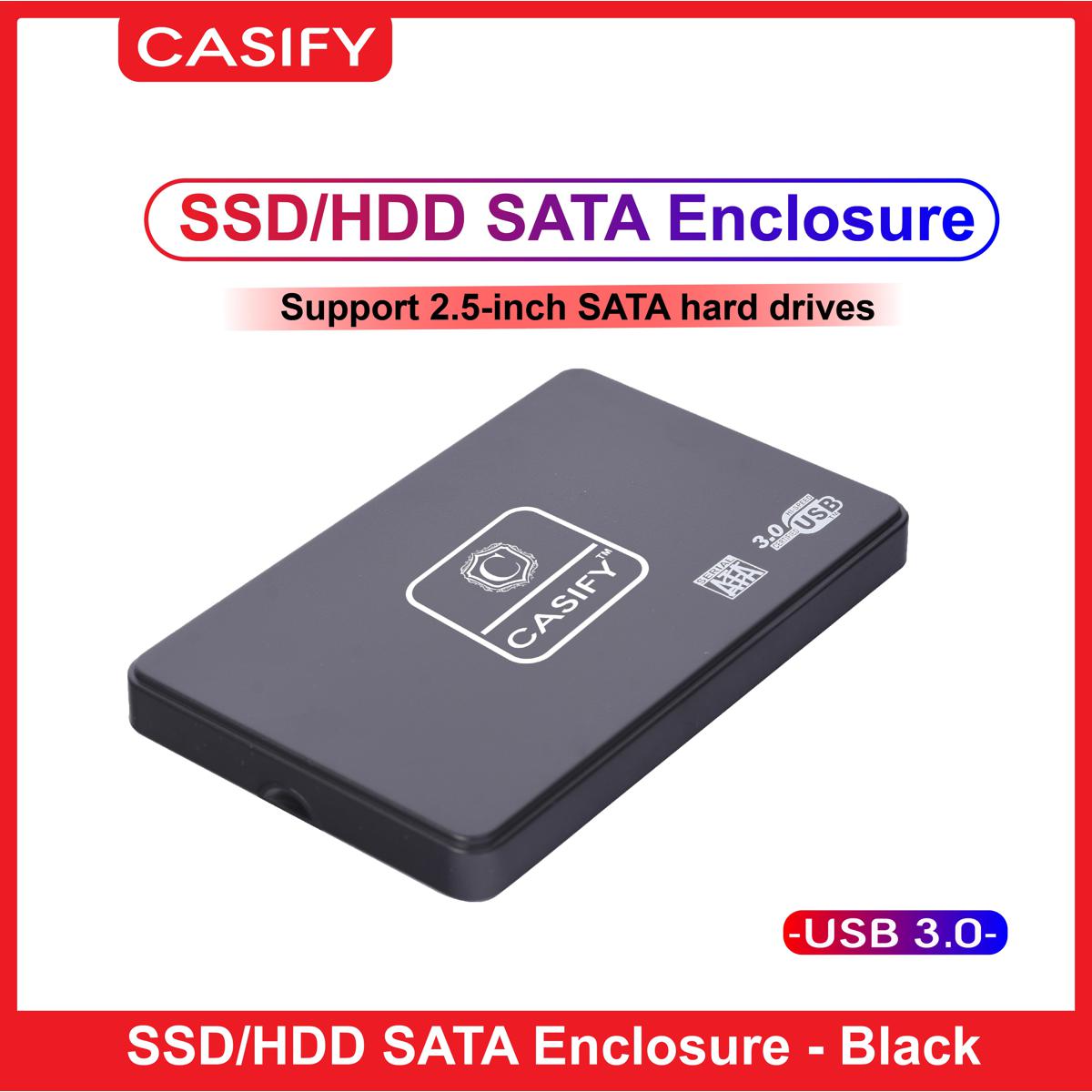 CASIFY 2.5 inch Hard Drive Enclosure USB 3.0 to SATA III for 2.5 Inch SSD HDD 9.5mm 7mm External Hard Drive Case Support Max 6TB with UASP