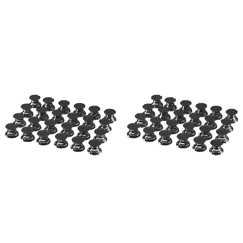 48PCS DIY Crystal Epoxy Resin Drawer Knob Base, Drawer Handle Accessories, DIY Resin Handle Alloy Base in Bulk (Black)