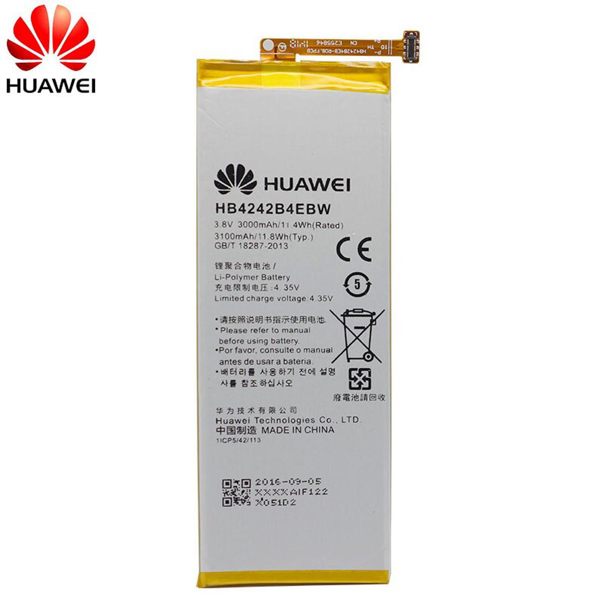 Mobile Battery for Huawei Honor 6 , Honor 4X , Honor 7i , Shot x -HB4242B4EBW 3100mAh