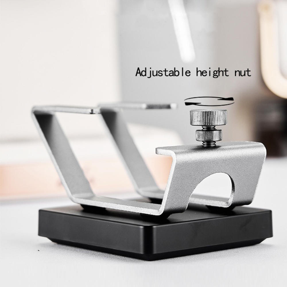 Black/ Coffee Electronic Scale Weighing Stand Light Weight Iron Espresso Machine Handle Holder Weighing Stand for Coffee. 