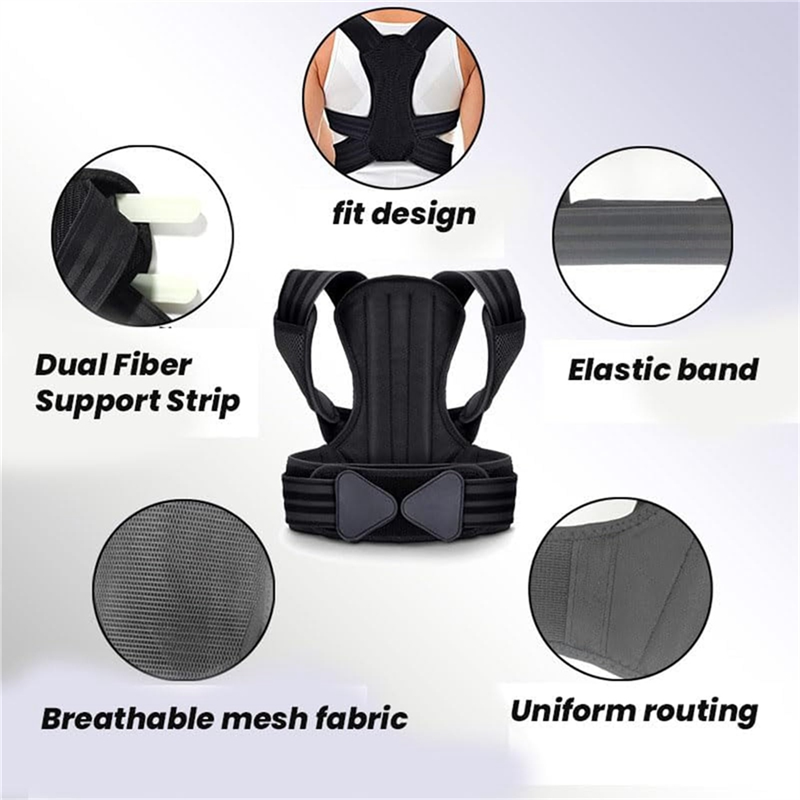 Posture Corrector,Instant Posture Corrector,Back Straightener Posture Corrector, Adjustable Back Posture Belt Easy Install L. 