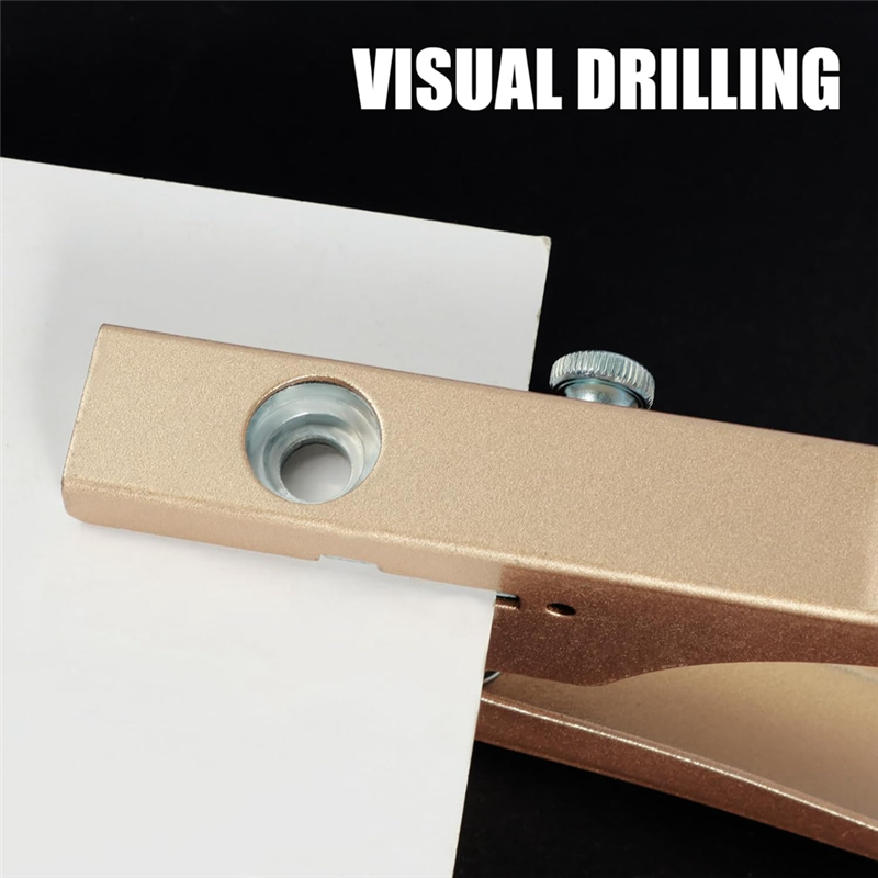 Single Hole Punch Heavy Duty Hole Puncher Edge Banding Punching Plier with Scale for Paper Cards Plastic Cardboard Easy to Use. 