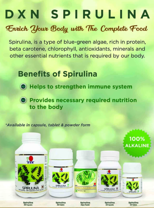 Dxn Spriluna 360 Tablet of 300 mg. 
