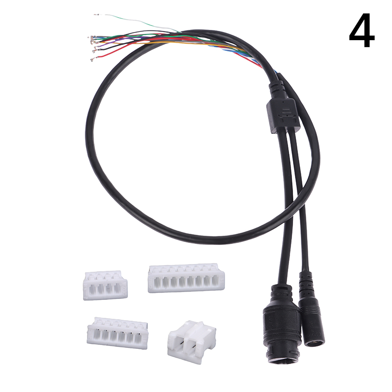 CCCTV POE IP network Camera PCB Module video power cable With, 70cm long, RJ45 female connectors with Terminlas,waterproof cable. 