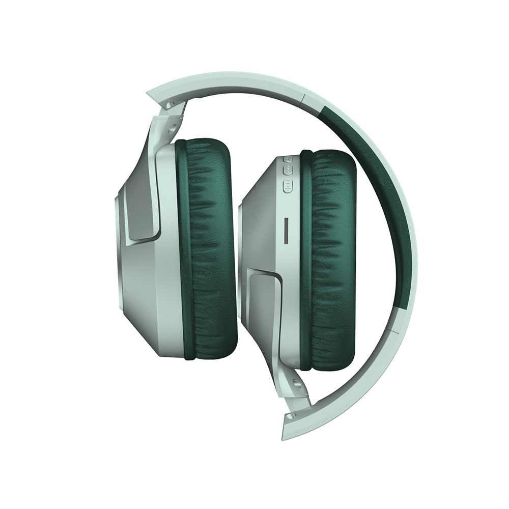 A4tech 2Drumtek BH300 Bluetooth Wireless Headphone - Bluetooth 5.3 Connection - Hybrid Diaphragm - Omni-Directional Mic. - 35H Playback Time - Ash Grey / Matcha Green. 