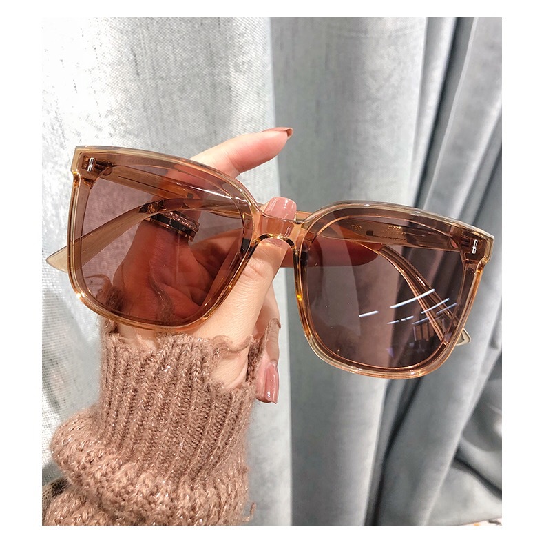 Sunglasses white frame 2021 new trendy sunglasses women's sunscreen and ultraviolet protection net celebrity big face slim glasses