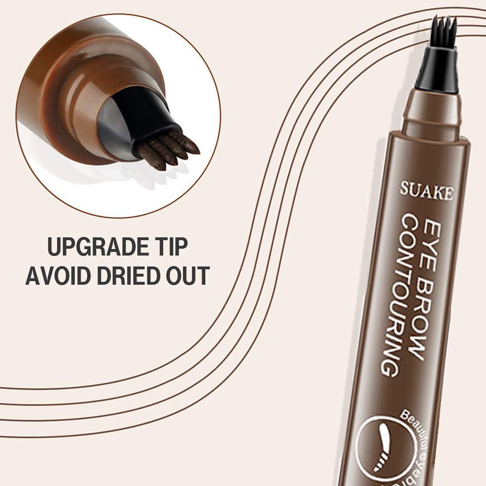 Everyday Low Price! Eyebrow Pen - Waterproof 4-Fork Tip Eyebrow Tattoo Pencil for Long-Lasting, Professional Results! Fine Sketch Liquid Eye Brow Pencil Delivers Natural-Looking, Defined Brows with Easy Application. Ideal for Both Beginners & Experts in E. 