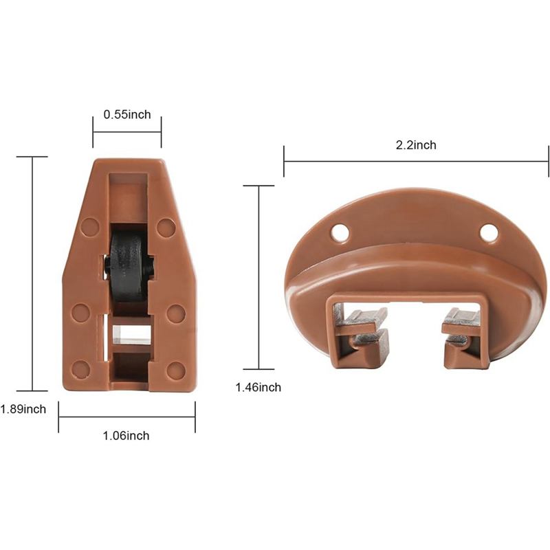 Drawer Slides Guides Plastic 5Pairs with Roller Undermount Drawer Slides Stopper for Dresser Drawer Parts. 