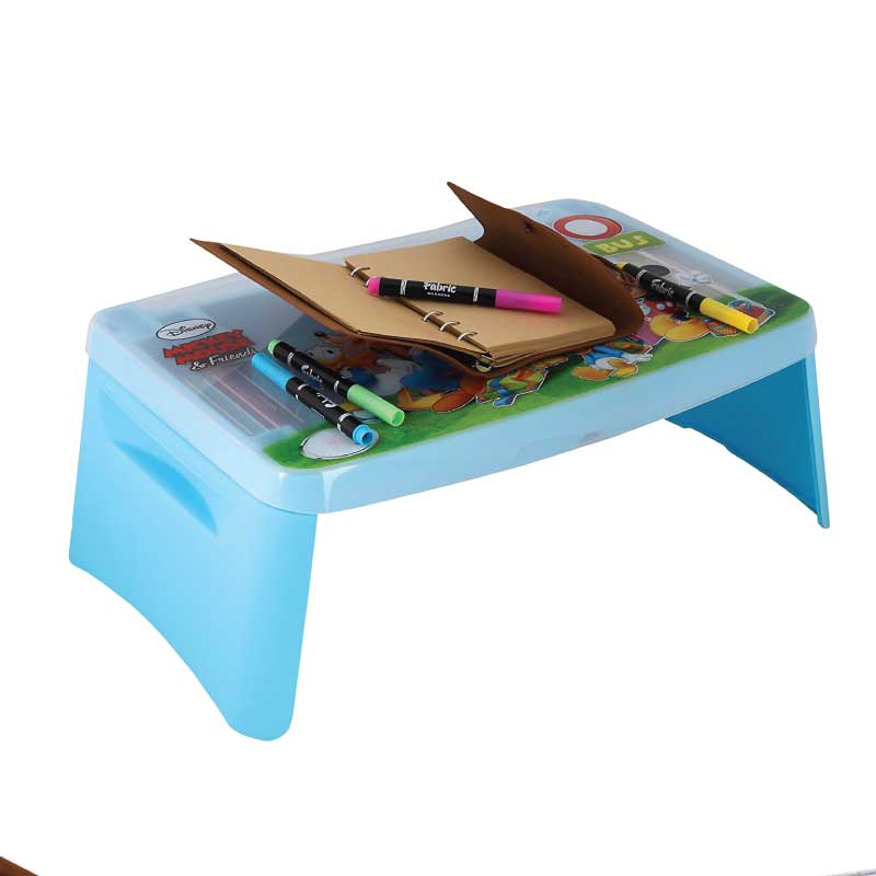 Baby kids FOLDING Plasticd Desk table Laptop Desk Bed Desk Reading Notebook Desk Table for Study For Baby Kids And Student Table (Folding Plastic Table) (Multi Colour). 