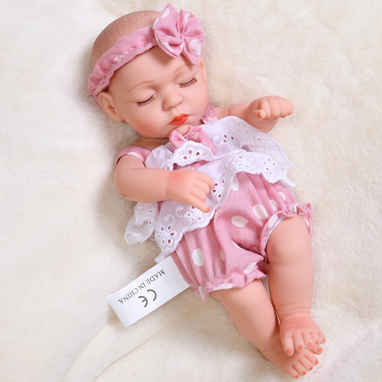 【Happy baby toy store】30cm Lovely Baby Dolls Reborn Full Soft Silicone Realistic Reborn Baby Body Lifelike Alive Babies Toys For Girls Kids Gift Dolls