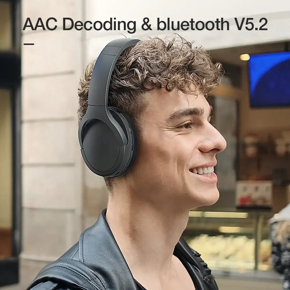 BlitzWolf BW-HP6 Wireless Headset bluetooth Headset Active Noise Cancelling 40mm Large Drivers AAC Audio 70h Portable Headphones. 