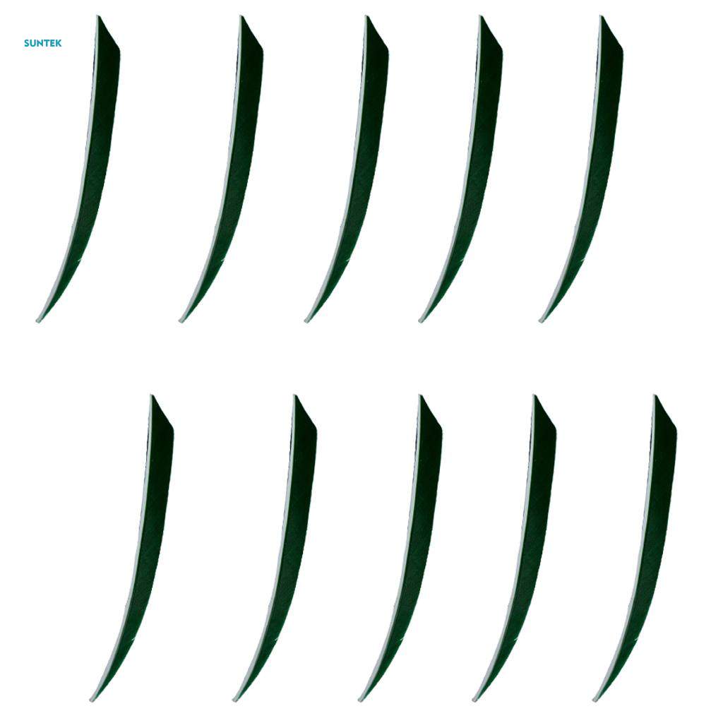 4x10 Pieces Shield Cut Archery Arrow Feather Fletching DIY Green. 