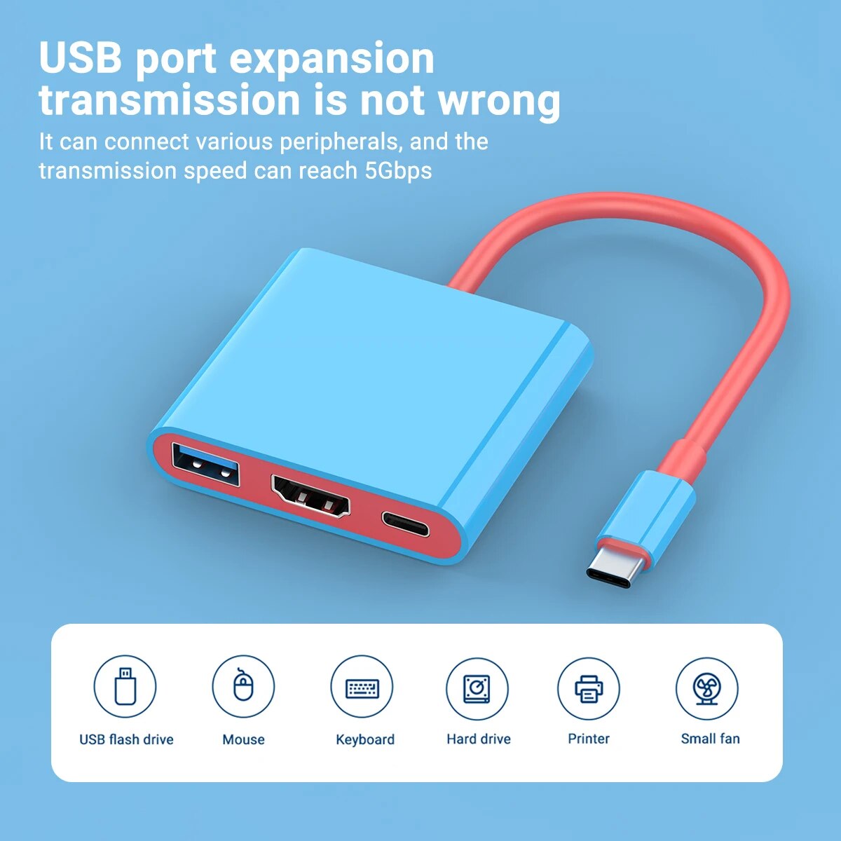 Portable Switch TV Dock 3 in 1 USB-C Game Hub with 4K HDMI,USB3.0(5Gbps) ,PD 100W Ports for Nintendo Switch/OLED Mac Pro/Air. 