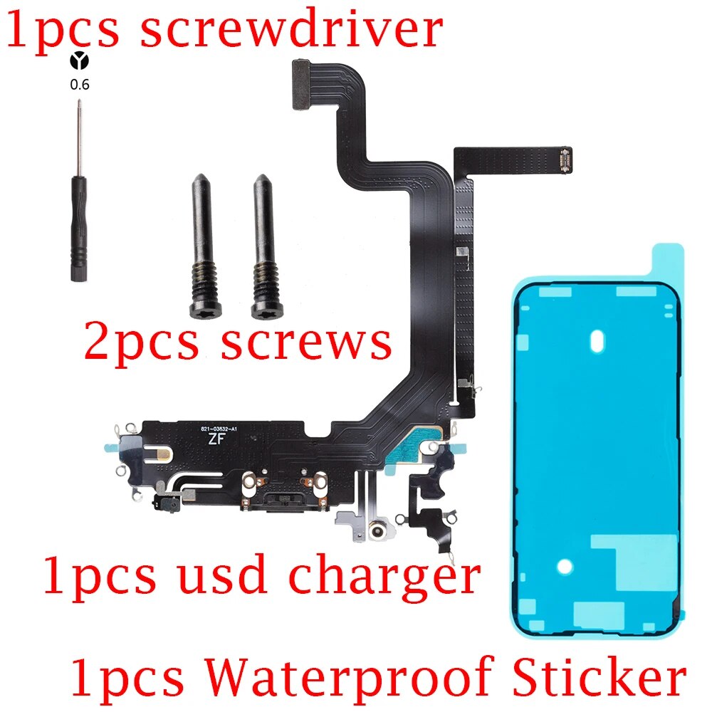 Charging Flex Cable For iPhone 11 Pro Max USB Plug Charger Port Dock Connector With Mic Headphone Audio Jack Flex Cable. 