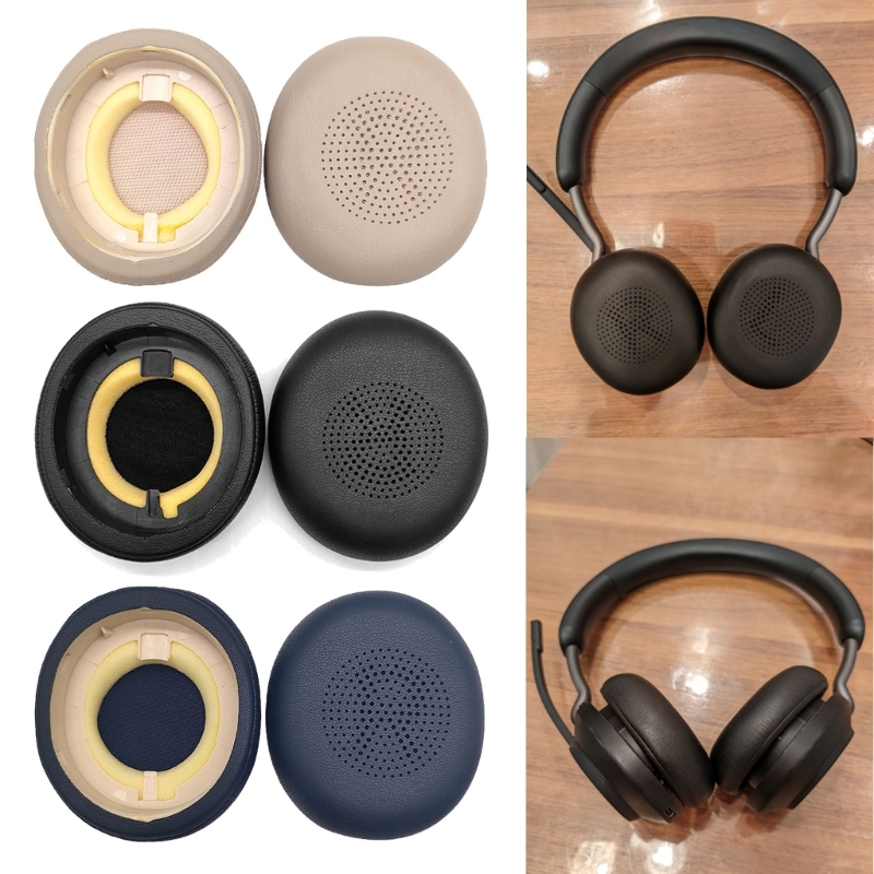 1pair Ear Pads For Jabra Elite 45h Evolve2 65 Headphone Elastic Foam Earmuff Sponge Ear Cushion Replacement